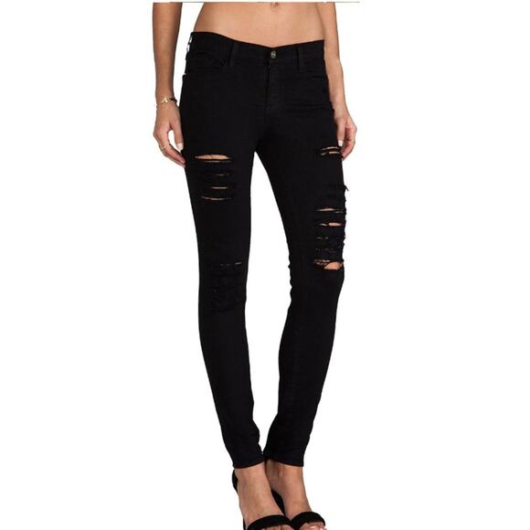 NEW ~ Frame ~ Denim Le Color Rip Jeans 27 - Picture 7 of 8